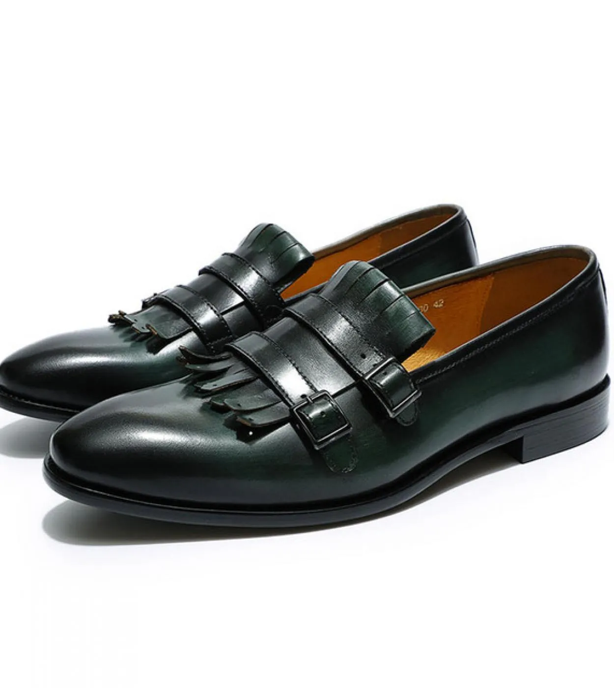 Mocassini con nappine in pelle marrone Uomo Mocassini con nappe marroni da uomo Scarpe fatte a mano da uomo