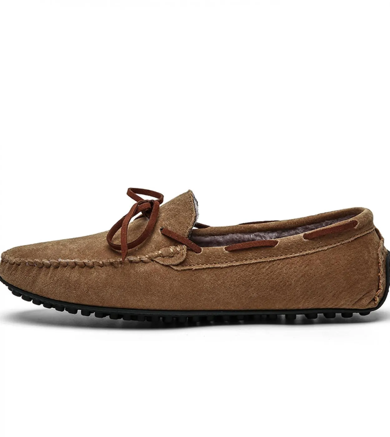 Mocassini da uomo in pelle scamosciata Scarpe da guida Mocassini da uomo in pelle scamosciata Inverno Inverno Caldo Casual