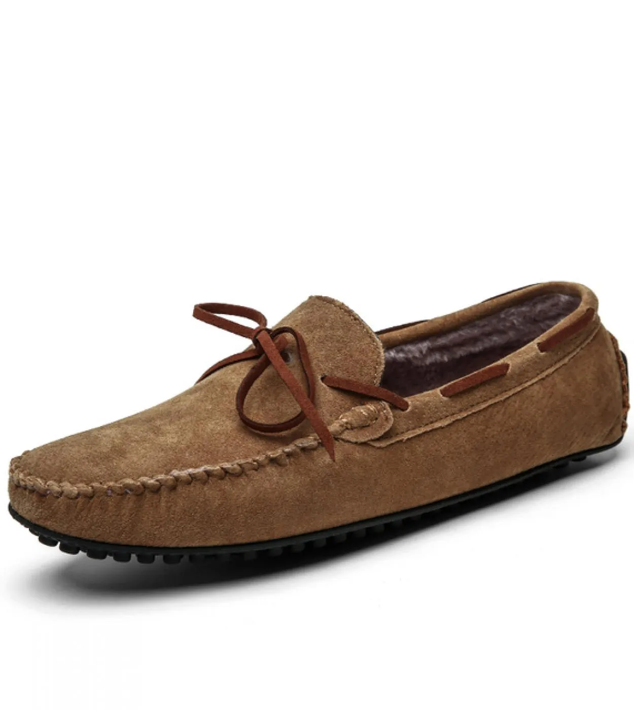 Mocassini da uomo in pelle scamosciata Scarpe da guida Mocassini da uomo in pelle scamosciata Inverno Inverno Caldo Casual