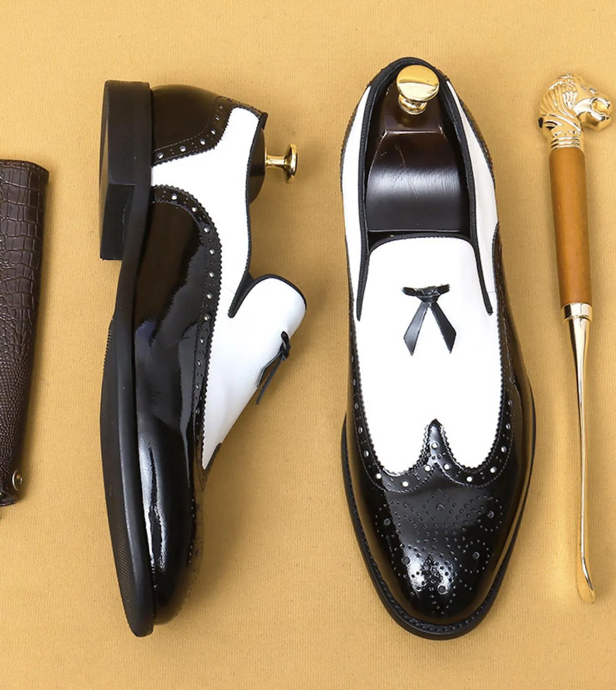 Mocassini eleganti in pelle Scarpe brogue Scarpe eleganti da uomo firmate bianche Italiano