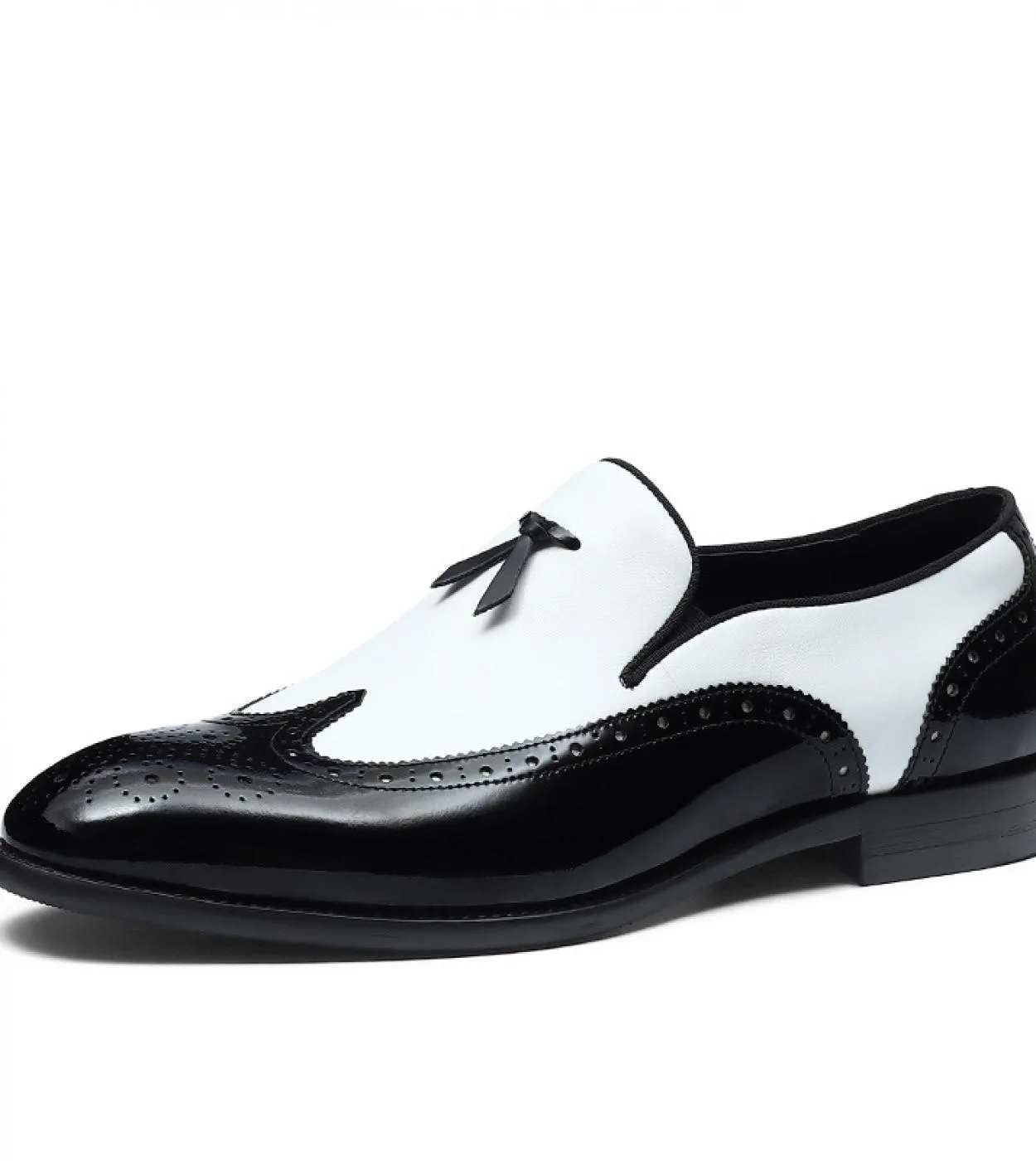 Mocassini eleganti in pelle Scarpe brogue Scarpe eleganti da uomo firmate bianche Italiano