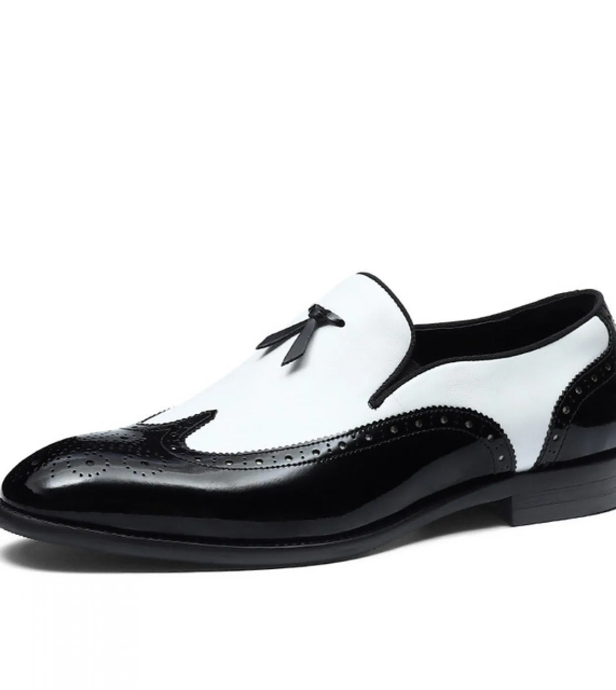 Mocassini eleganti in pelle Scarpe brogue Scarpe eleganti da uomo firmate bianche Italiano