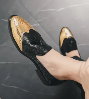 Mocassini Uomo Scarpe casual in pelle Slip on Fashion Mocassini italiani Scarpe eleganti di marca di lusso Moda uomo daffari