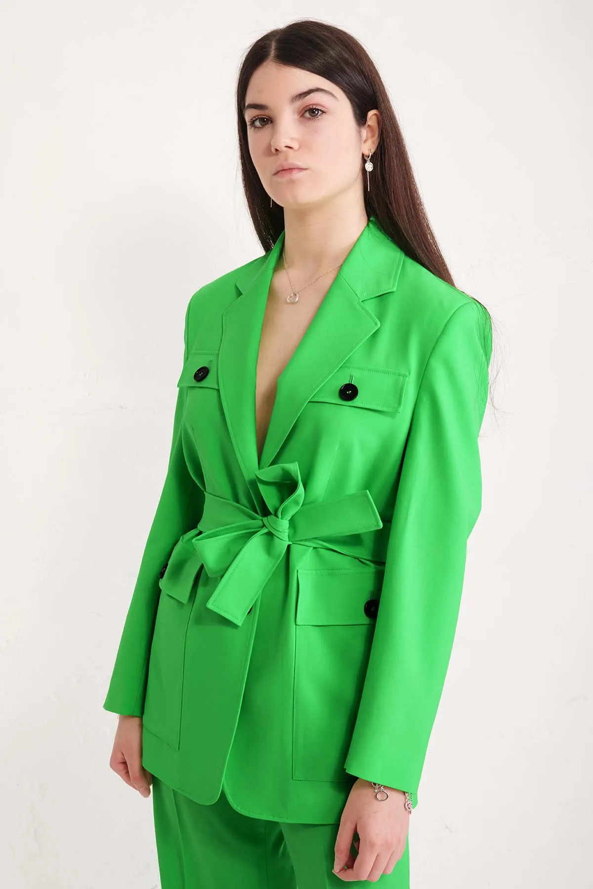 MSGM Giacca sahariana in fresco di lana