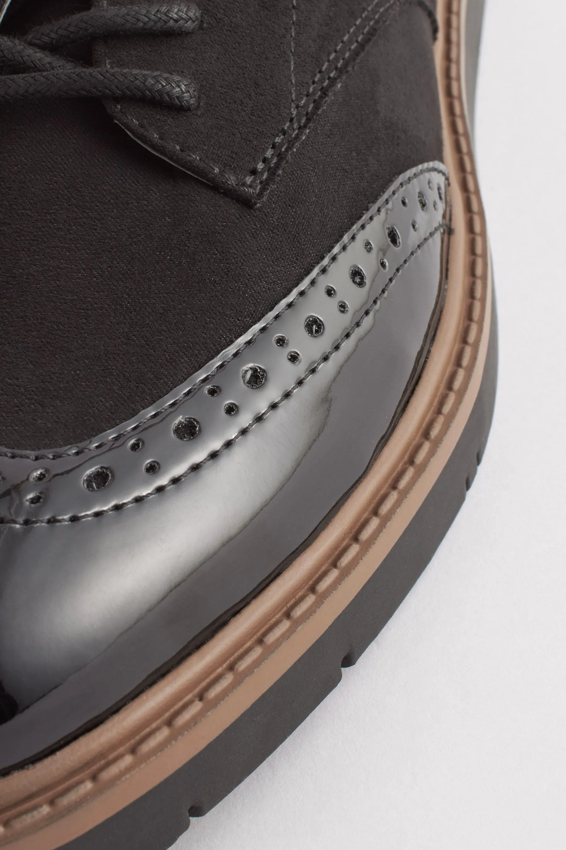 Nero  - Forever Comfort® - Scarpe con suola spessa Pizzo brogue