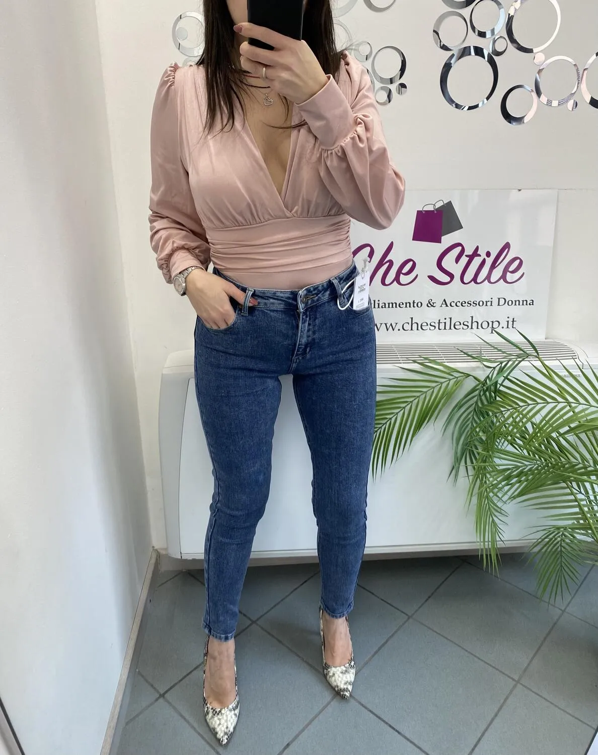 NEW Jeans skinny lavaggio medio push up