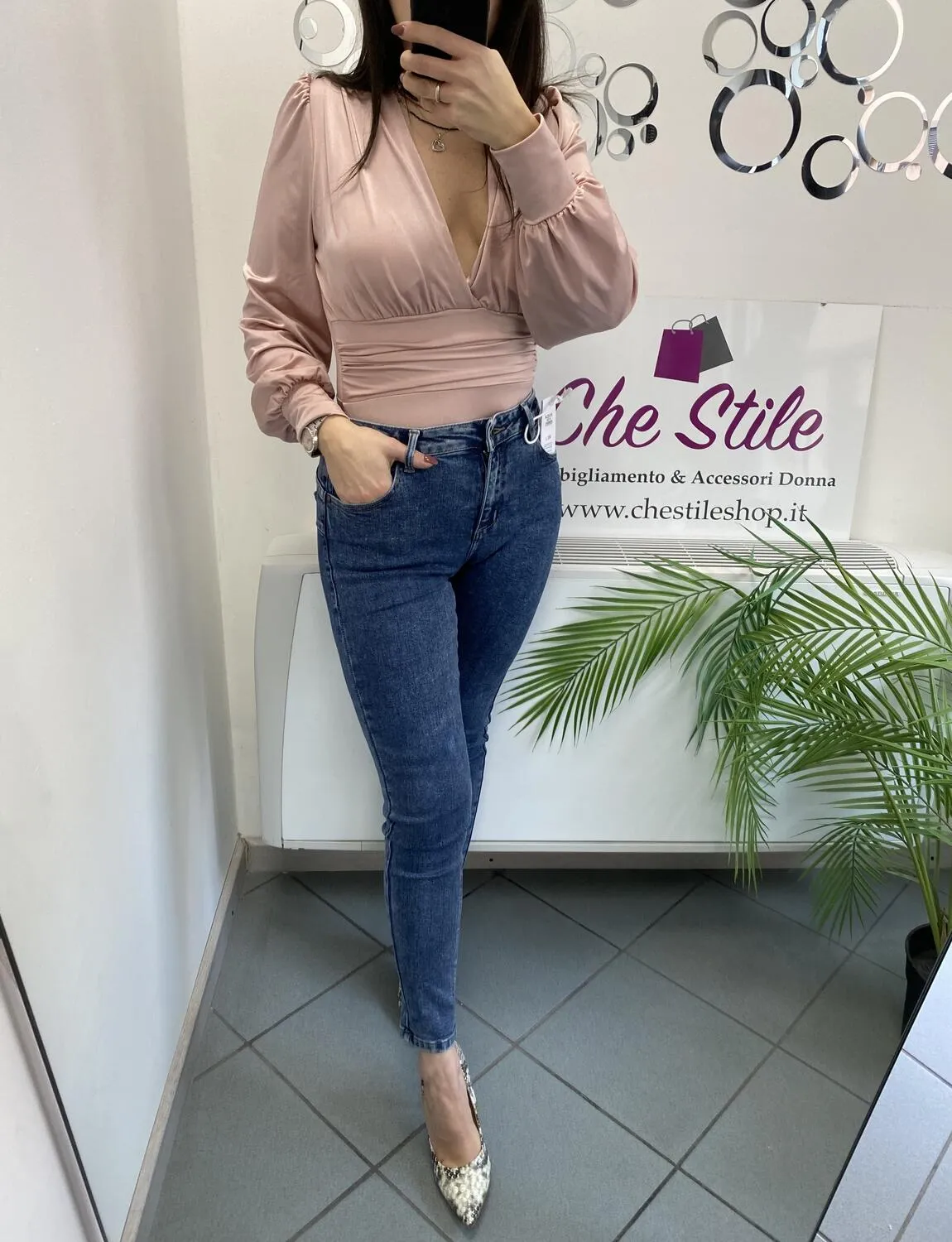 NEW Jeans skinny lavaggio medio push up