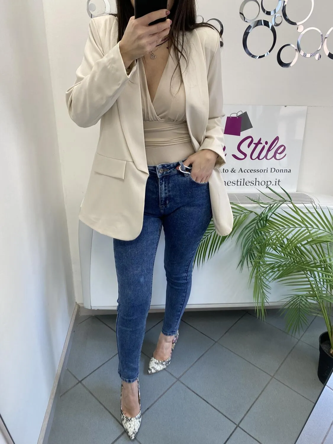 NEW Jeans skinny lavaggio medio push up