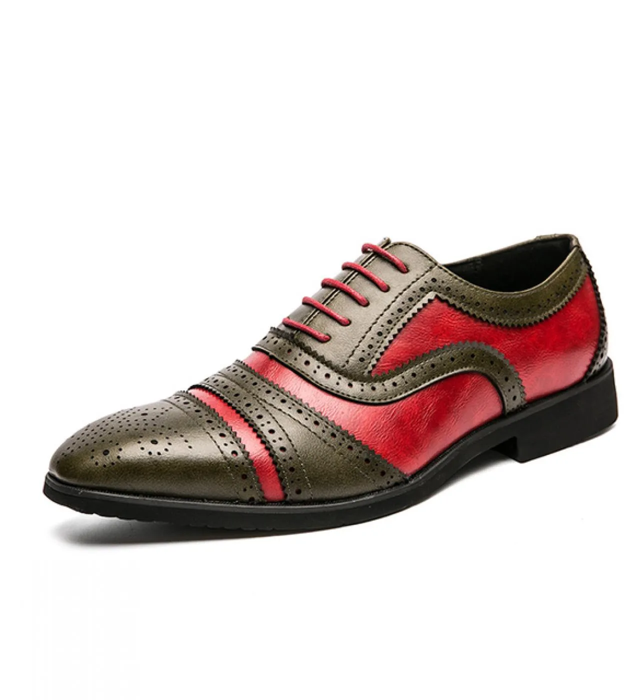 Novità in scarpe brogue da uomo Scarpe casual stringate traspiranti verdi rosse per uomo con scarpe firmate da uomo spedizione g