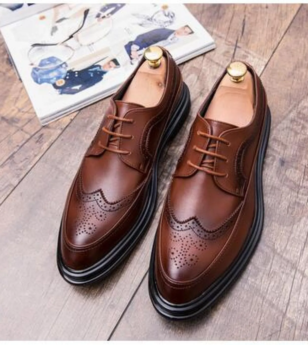 Nuove scarpe oxford da uomo di alta qualità Scarpe da uomo in pelle formale da uomo Scarpe brogue da uomo Bullock Scarpe da spos