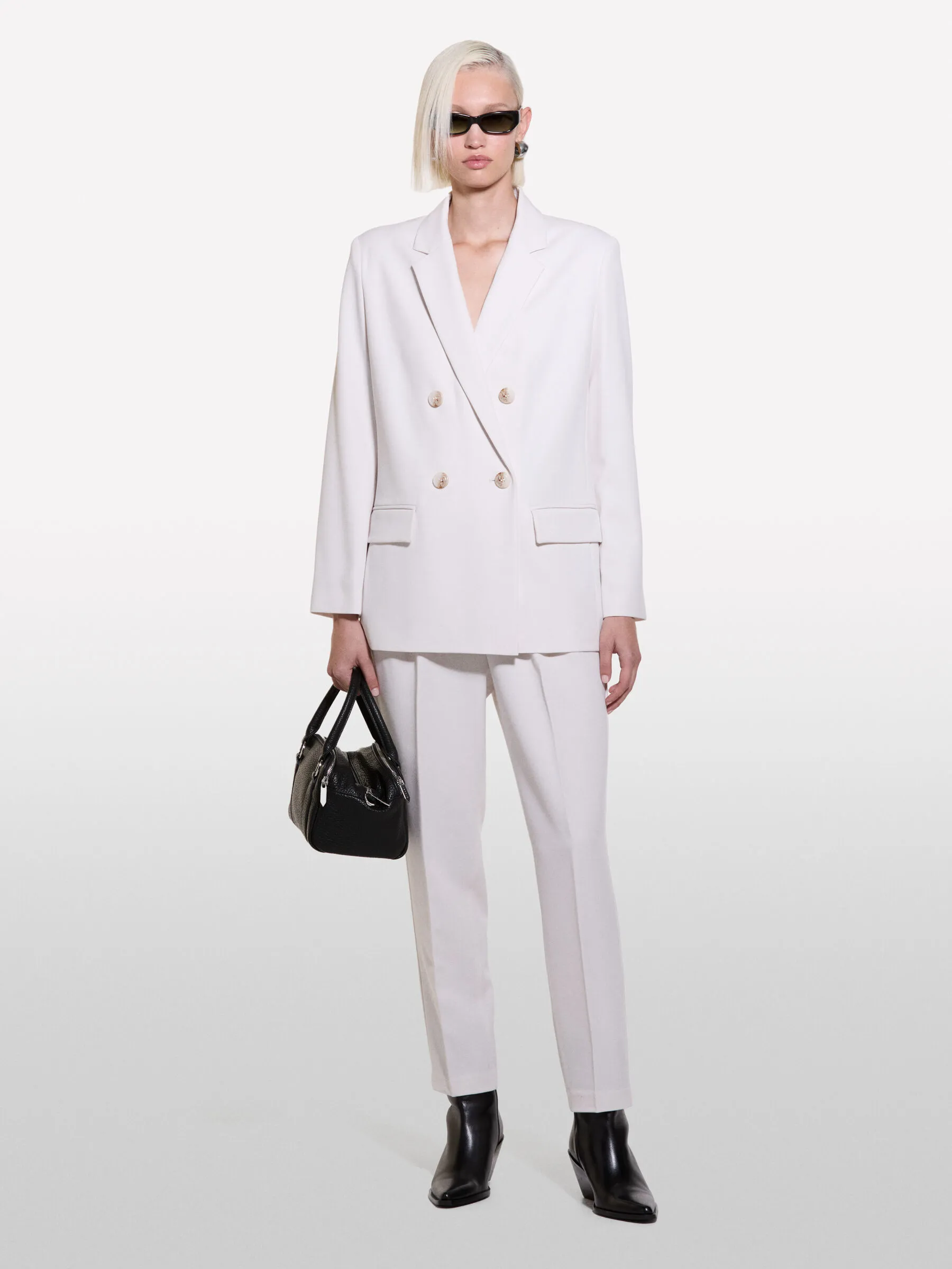 Nuovi arrivi      Blazer bianco panna doppiopetto