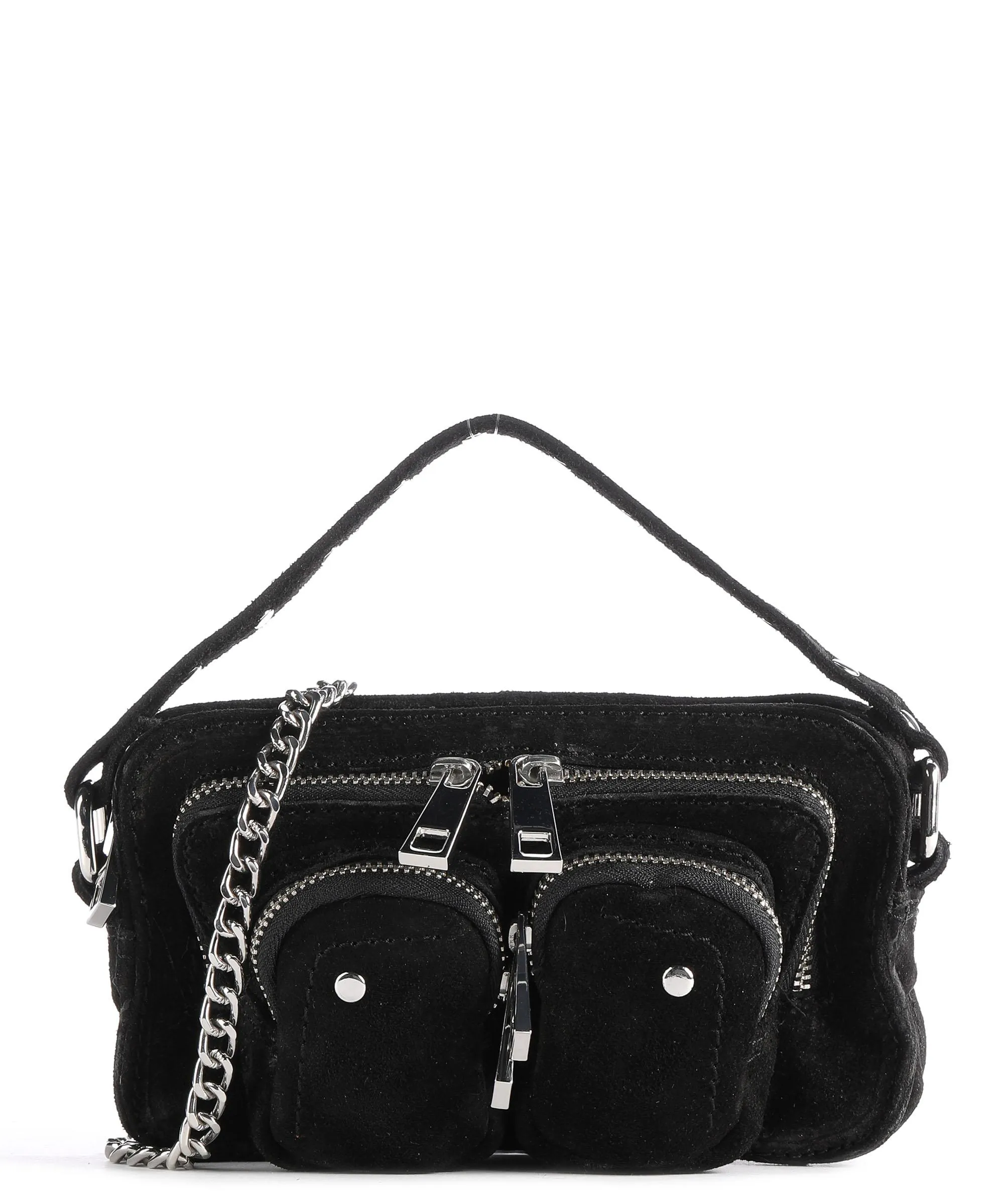  Núnoo Suede Helena Borsa a tracolla pelle ruvida nero  