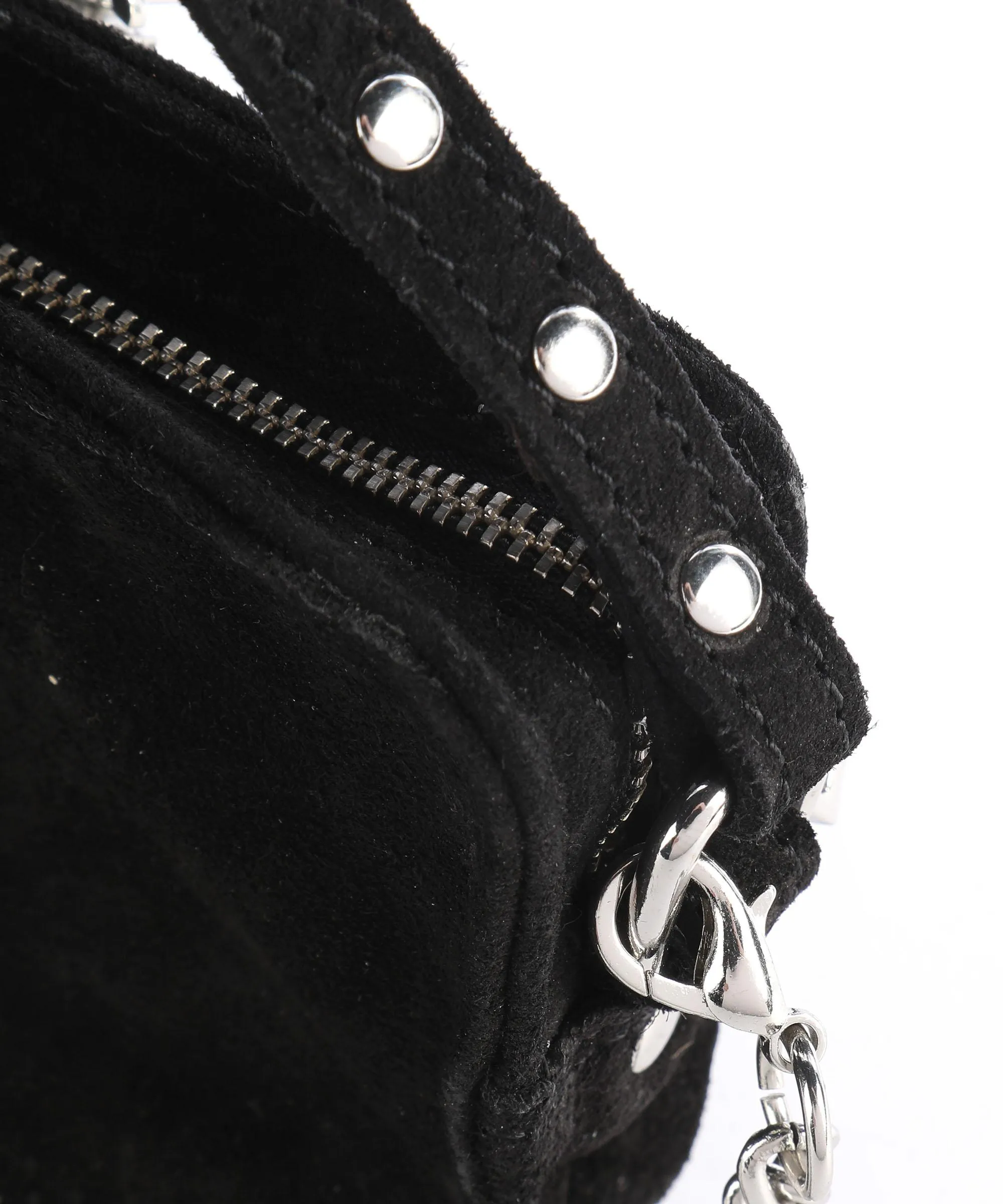  Núnoo Suede Helena Borsa a tracolla pelle ruvida nero  