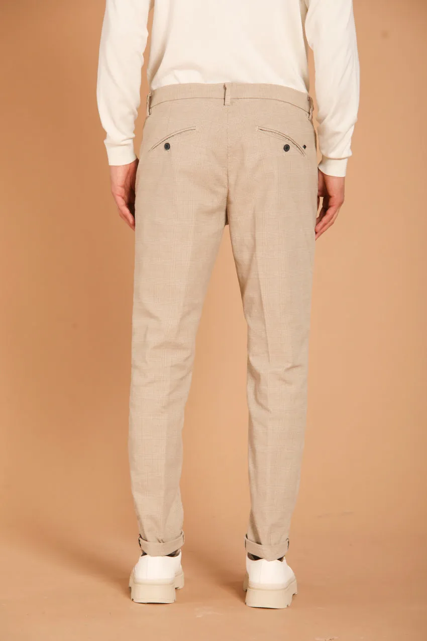 Osaka Style pantalon chino homme en coton avec motif gallois coupe carrot