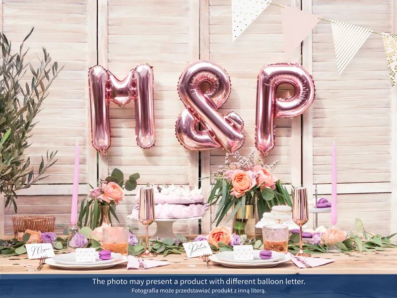 Palloncino foil Q oro rosa 35cm