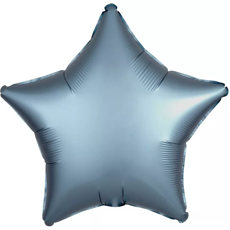 Palloncino in lamina stella effetto satinato blu acciaio