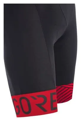 Pantaloncini con bretelle Gore Wear C5 Optiline neri rossi