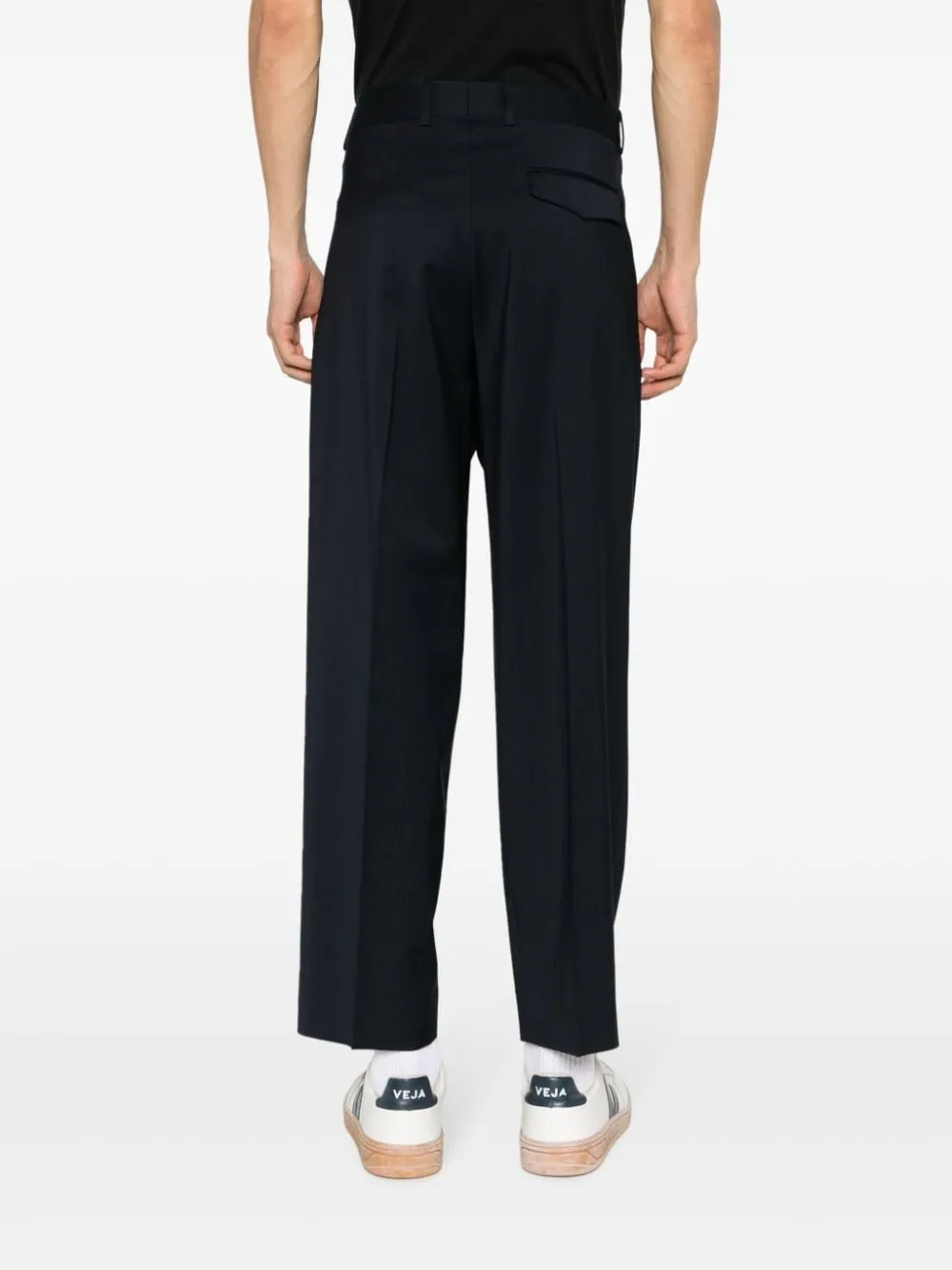 pantalone crop blu