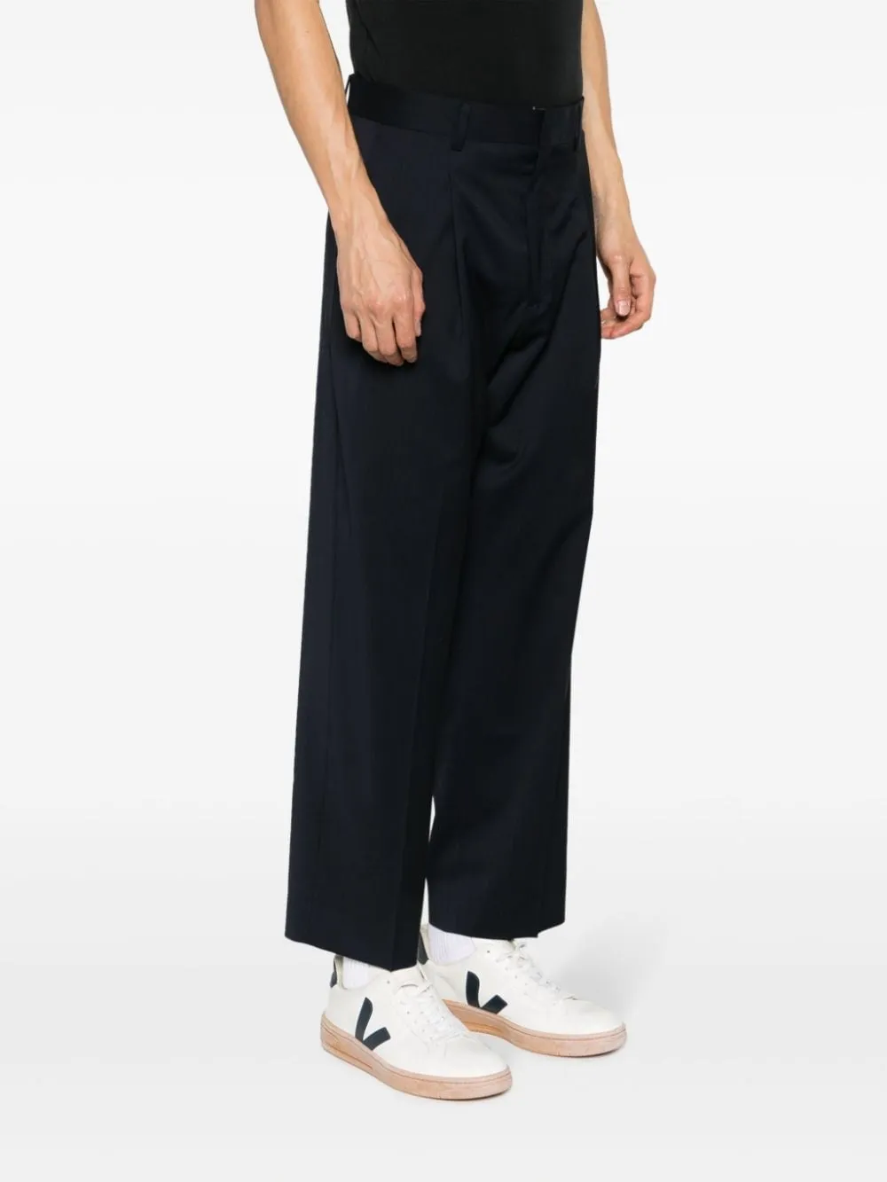 pantalone crop blu