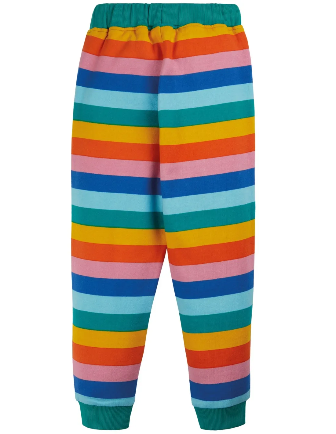 PANTALONE SPORTIVO IN FELPA GARZATA DI COTONE BIOLOGICO "SNUG RAINBOW"