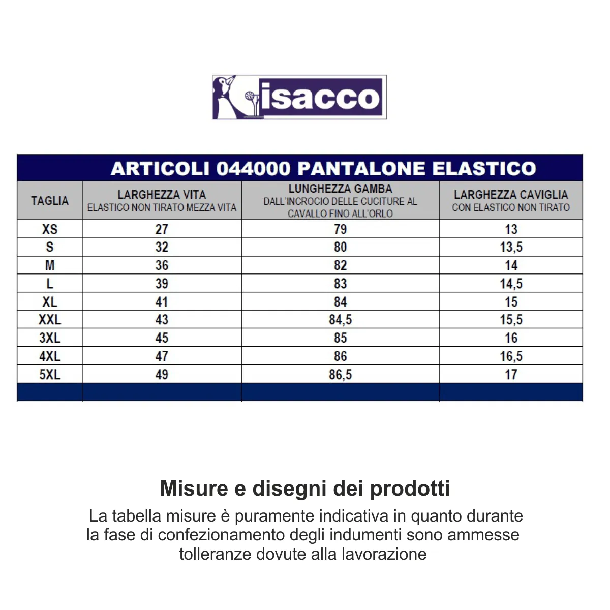 Pantaloni sanitari Isacco azzurri 044042F