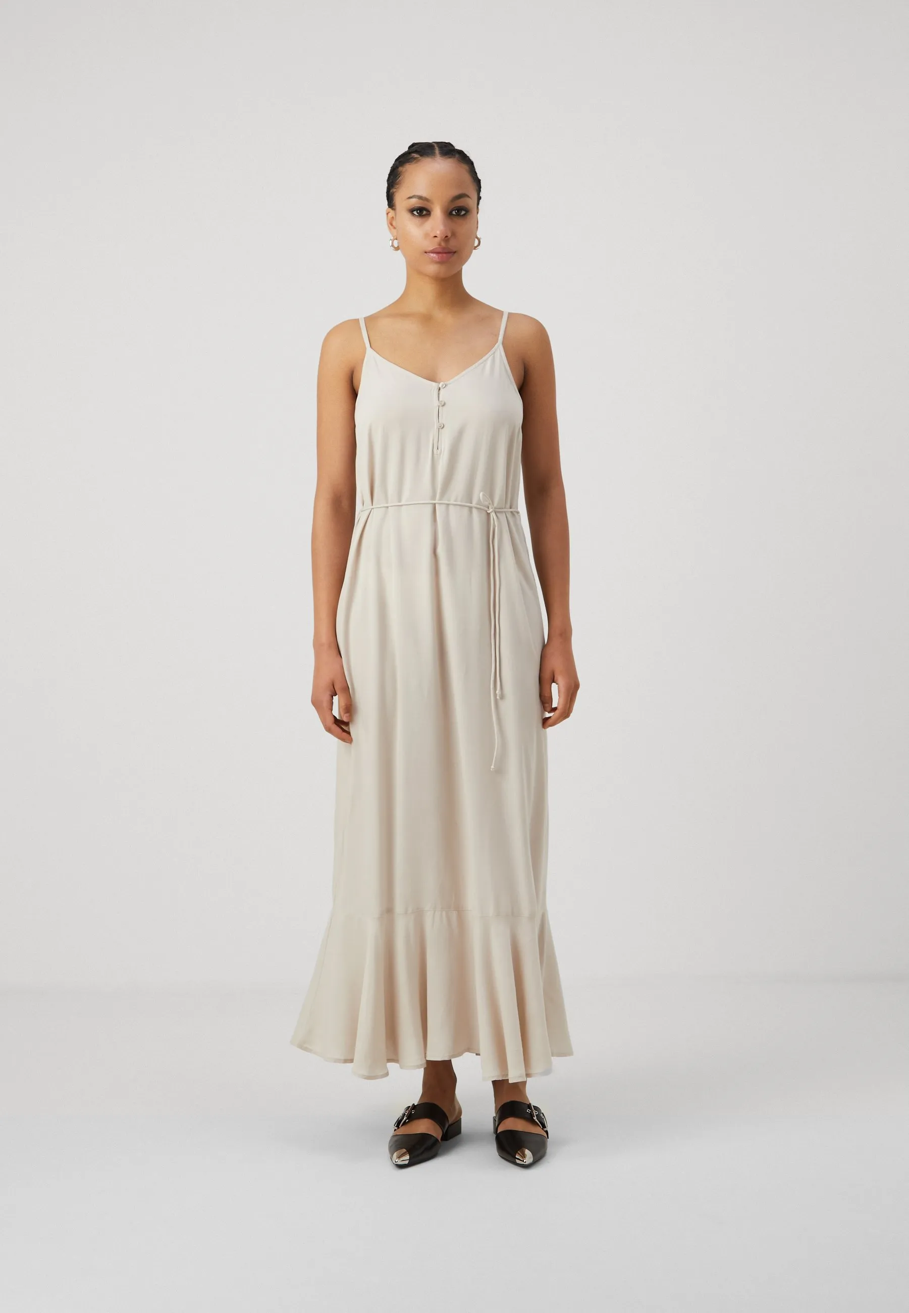 PCNYA SLIP BUTTON DRESS  - Vestito lungo