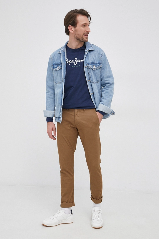Pepe Jeans top a maniche lunghe in cotone EGGO LONG N