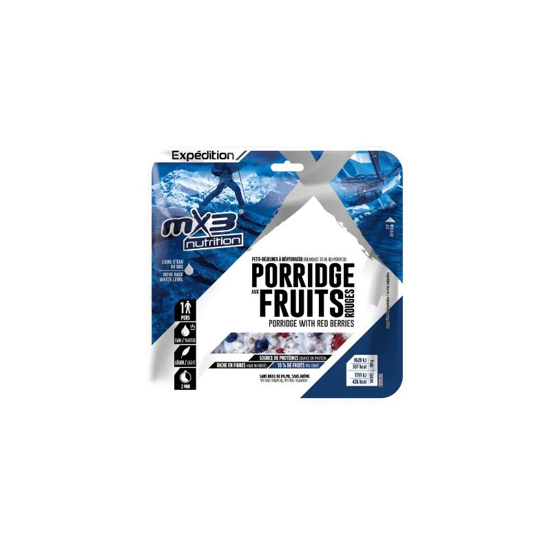 Piatto liofilizzato MX3 Nutrition Porridge con frutti rossi