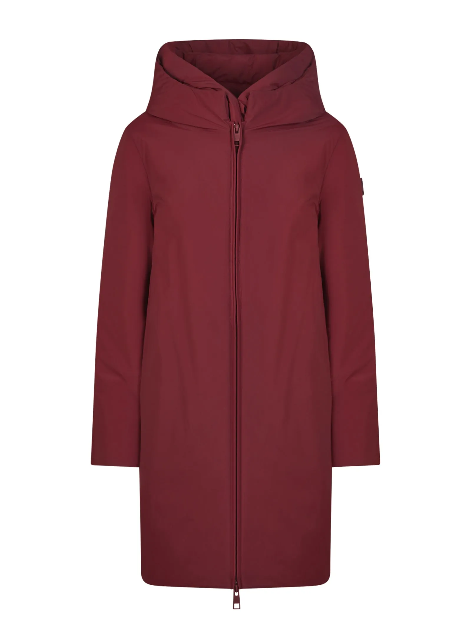 Piumerino - Parka lungo imbottito in lana con cappuccio - Tibetan Red