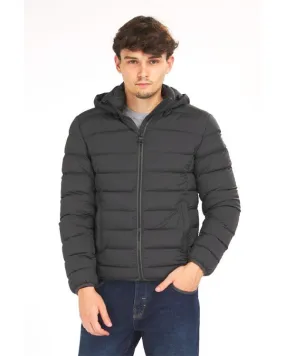 Piumino Casual Cappuccio Staccabile Elasticizzato