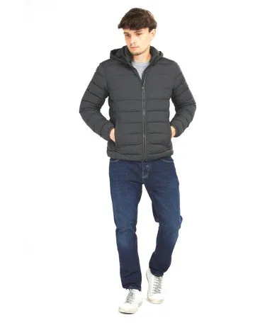 Piumino Casual Cappuccio Staccabile Elasticizzato