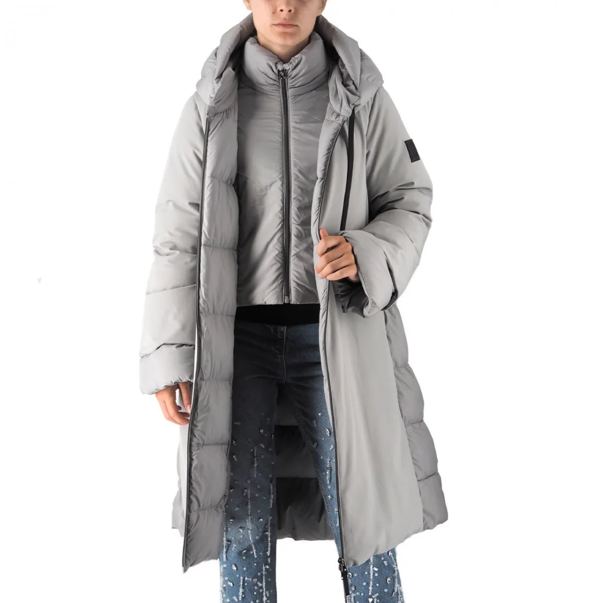 Piumino Con Pettorina Urban Grigio