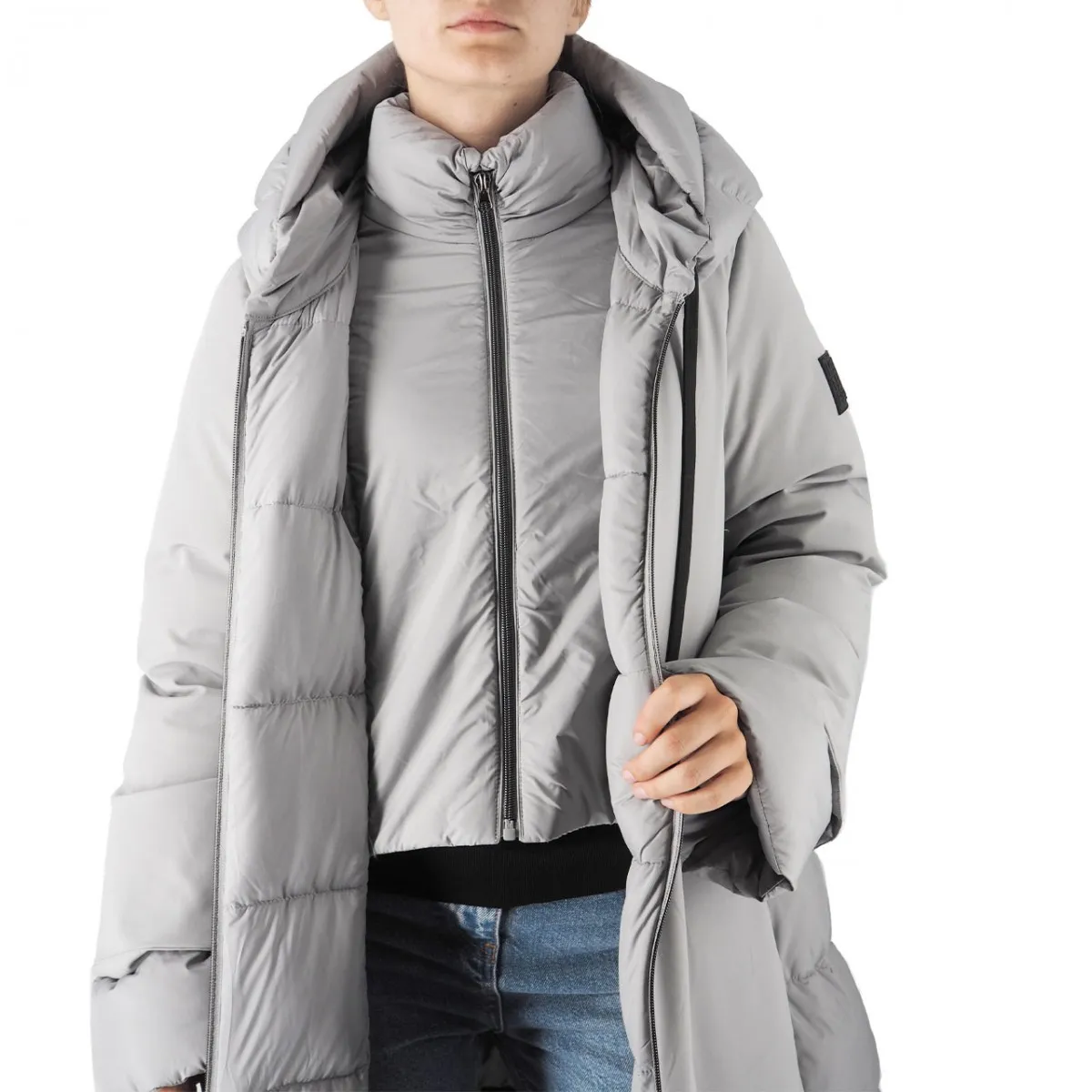 Piumino Con Pettorina Urban Grigio