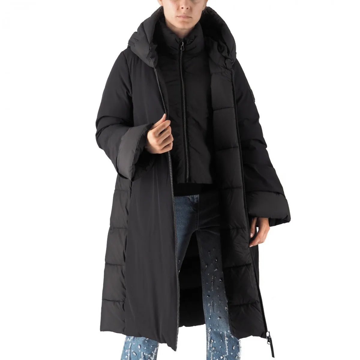Piumino Con Pettorina Urban Nero