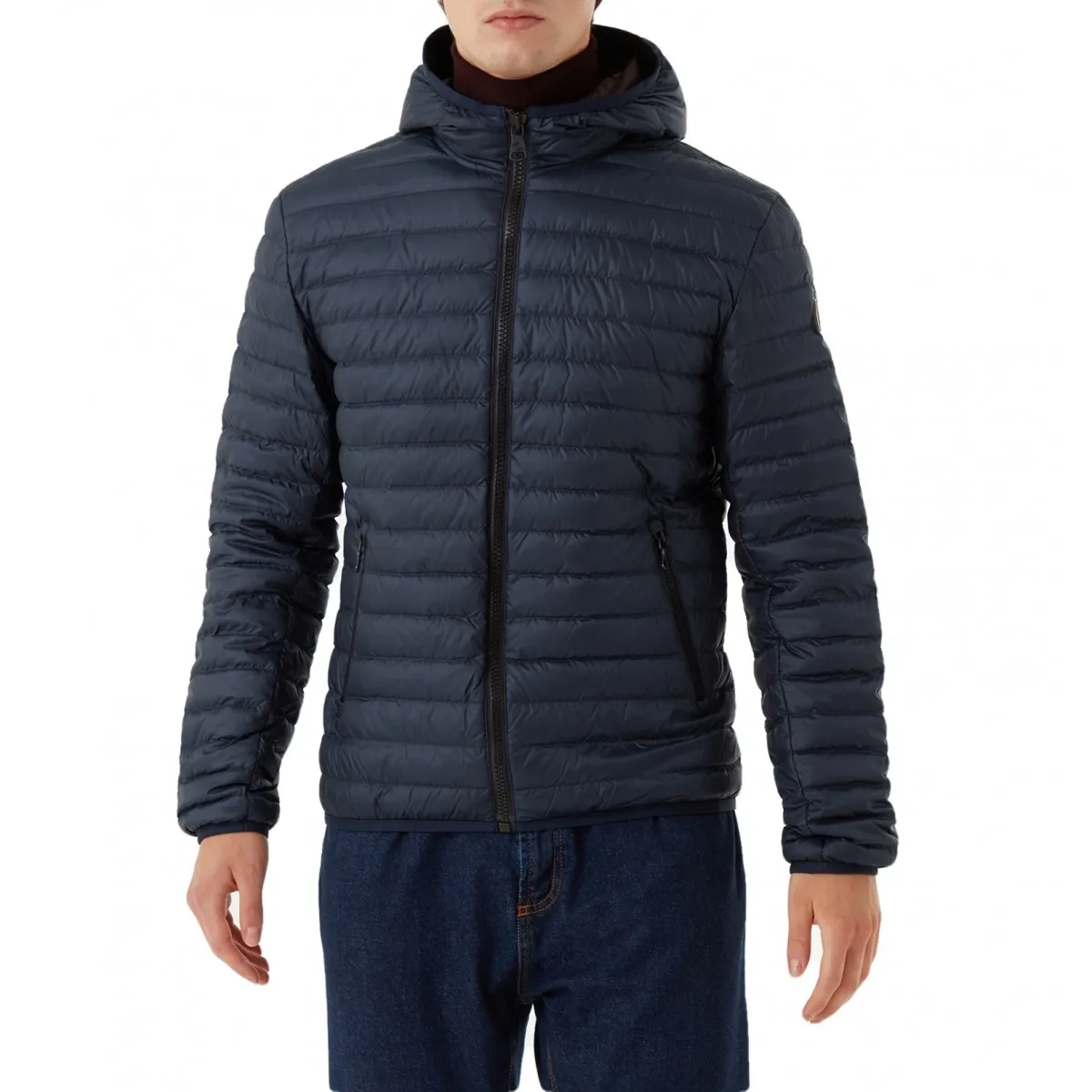 Piumino Leggero Con Cappuccio, Blu