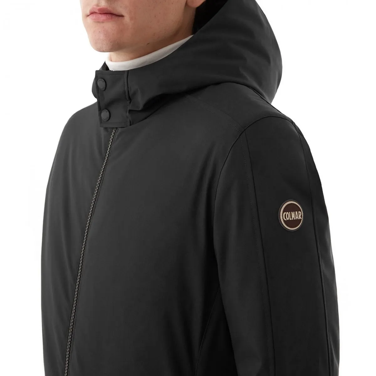 Piumino Opaco Con Cappuccio, Nero