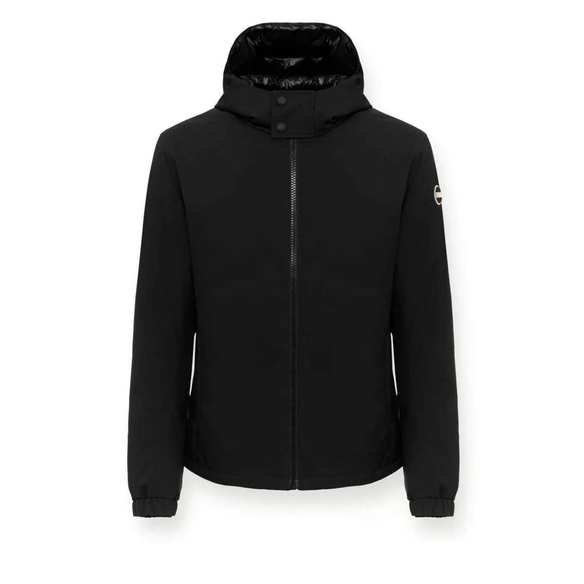 Piumino Opaco Con Cappuccio, Nero