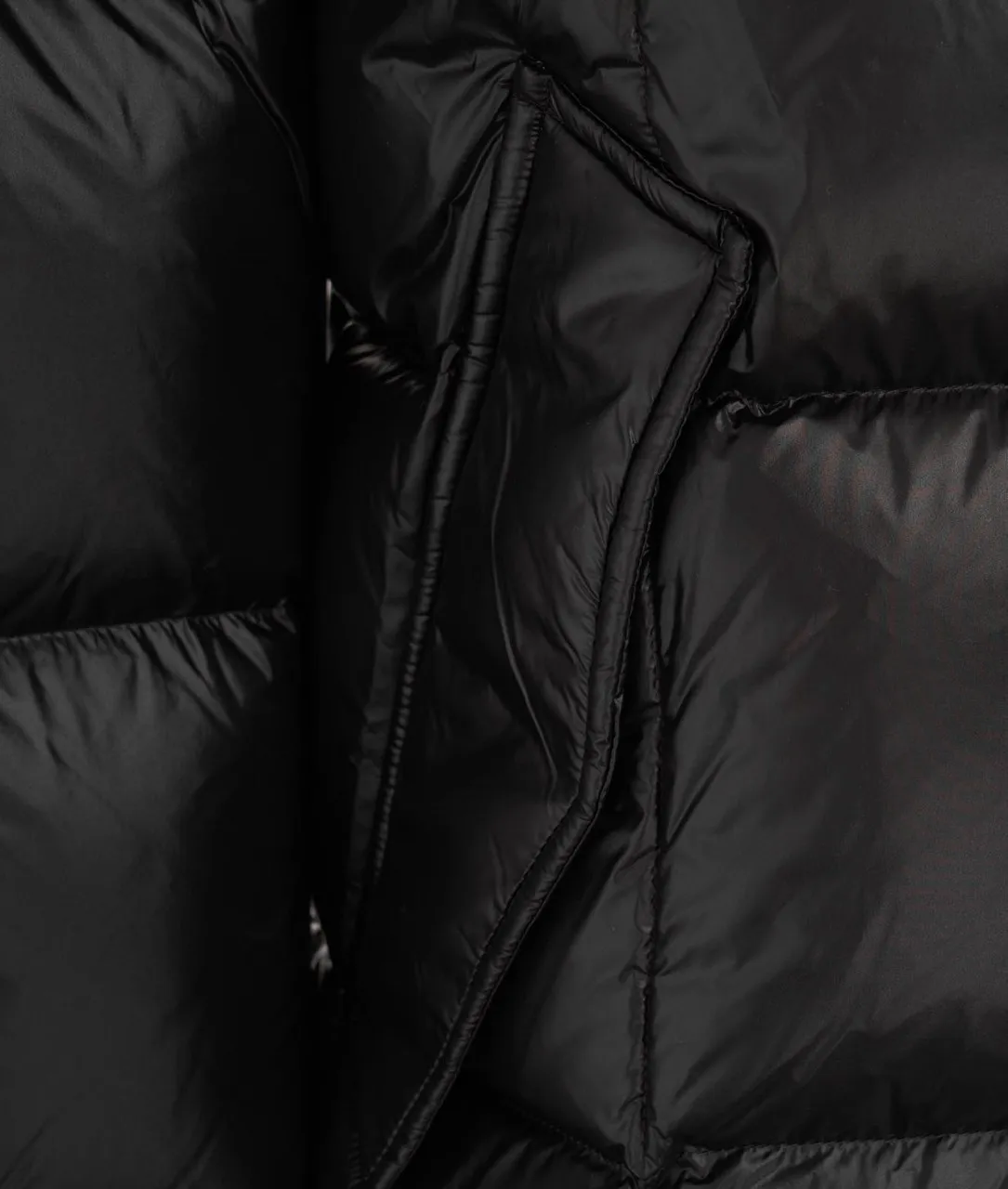Piumino puffer trapuntato nero nero