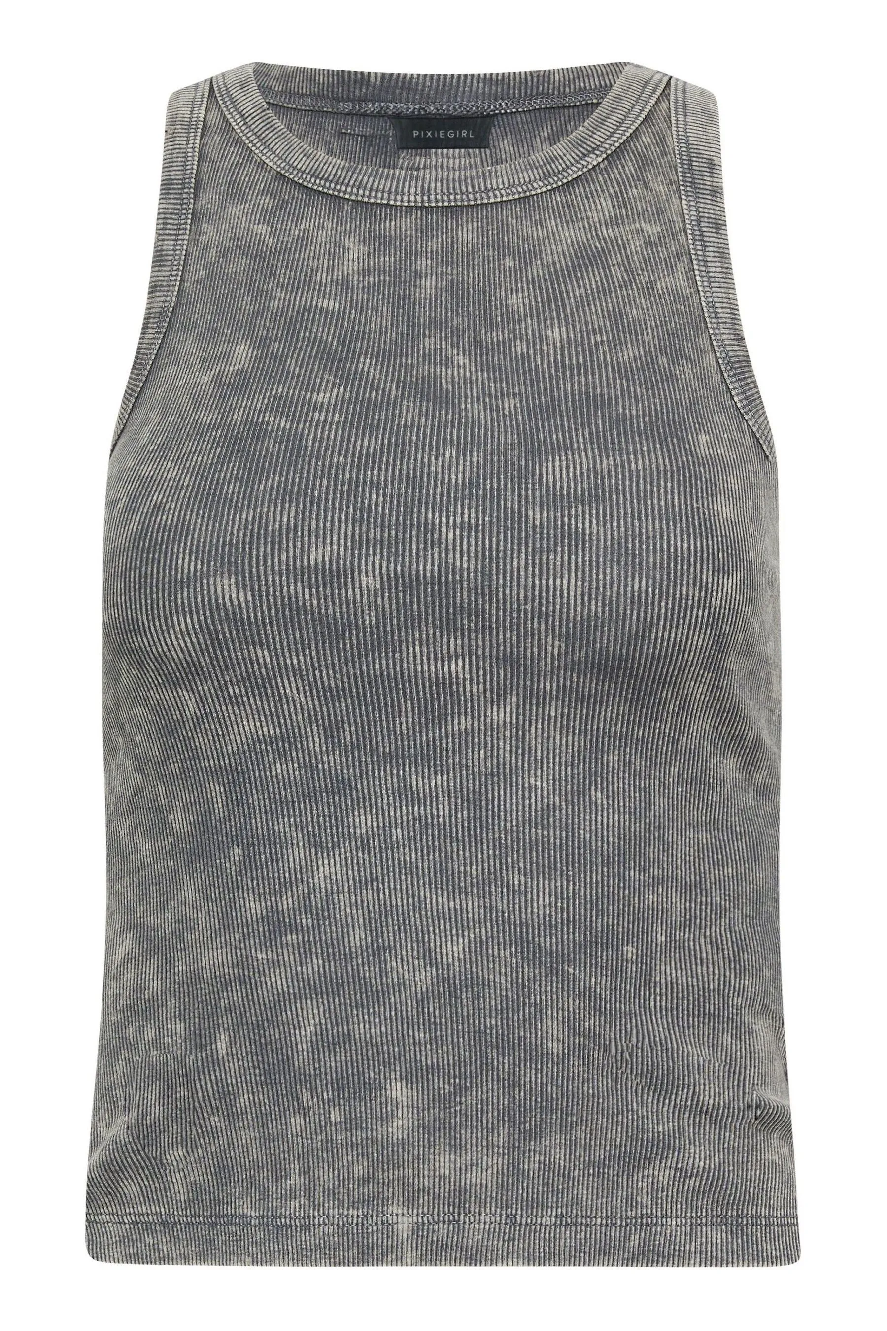 PixieGirl Petite - Top 2 Confezione tinta unita lavaggio acido e Nero