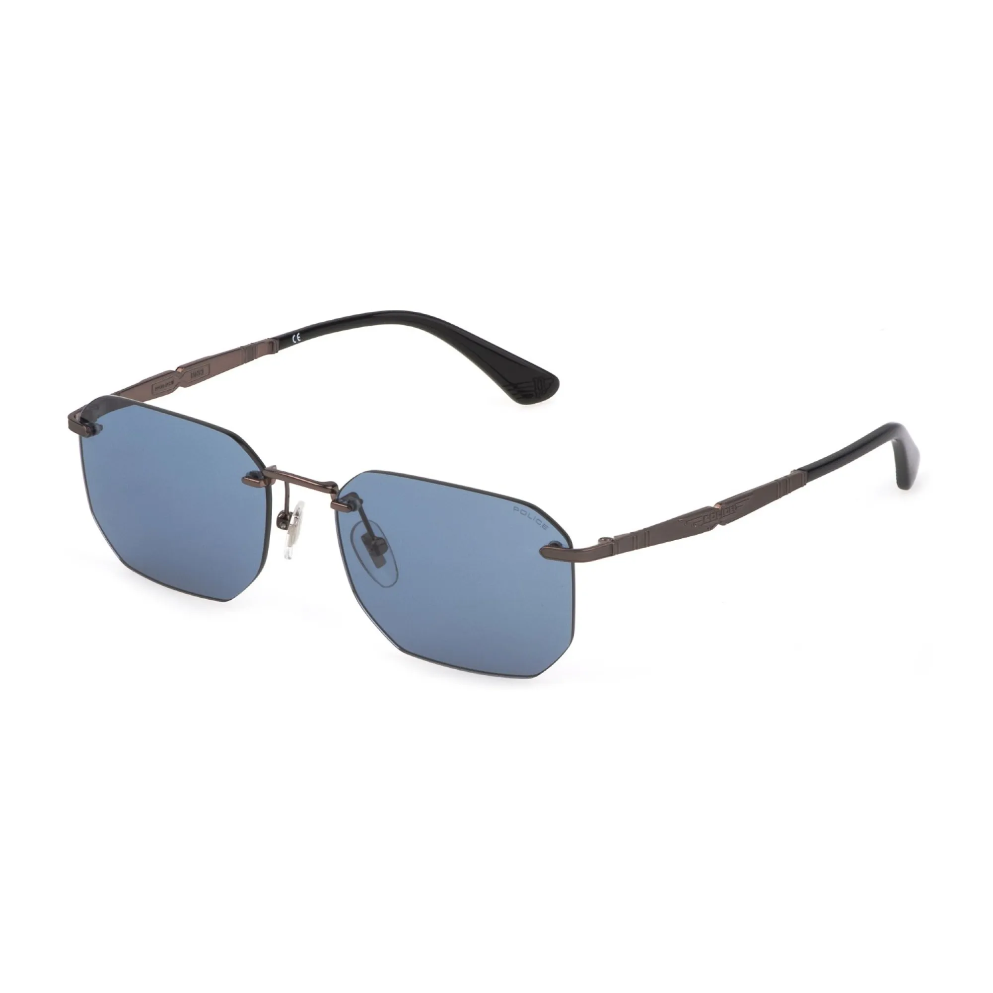   Police SPLF69 Origins Nineties 5 0S19 Marrone Semilucido | Occhiale Da Sole Uomo 