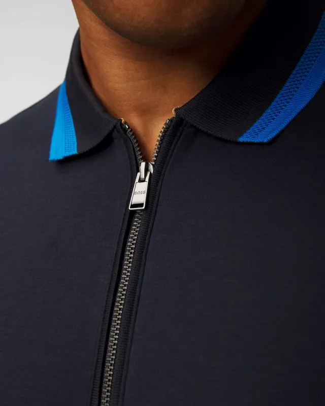 Polo blu da uomo Hugo Boss Polston