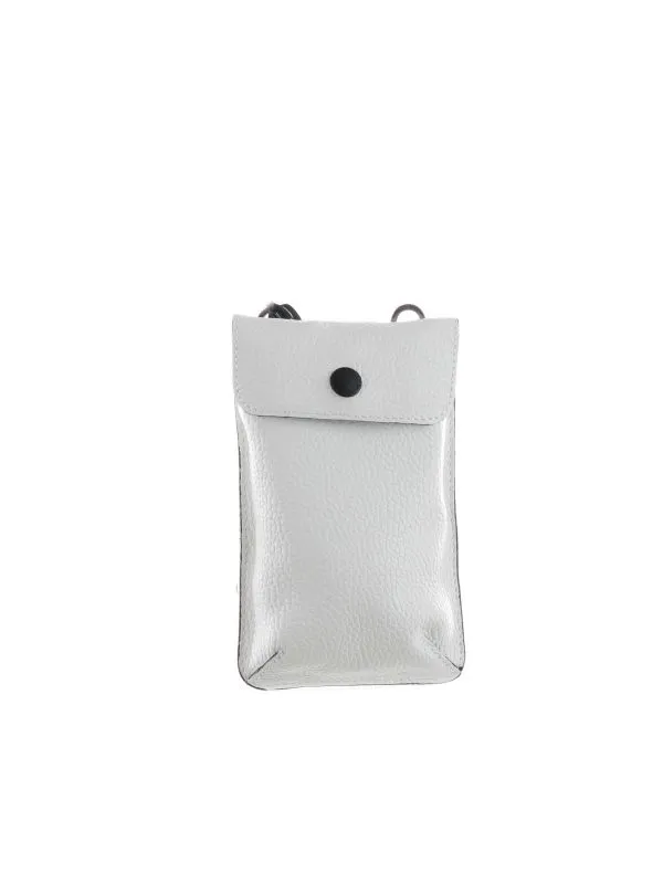 Porta cellulare in pelle martellata