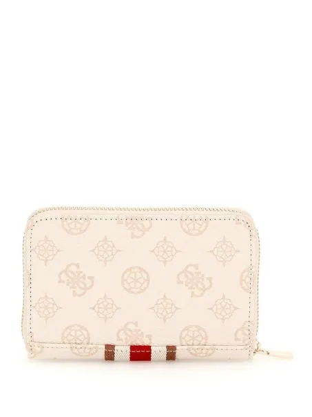 Portafoglio Simil Pelle Guess Nelka PG930740 Cream Logo