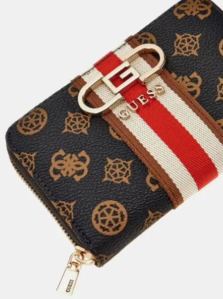 Portafoglio Simil Pelle Guess Nelka PG930740 Mocha Logo