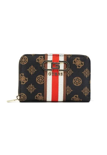 Portafoglio Simil Pelle Guess Nelka PG930740 Mocha Logo
