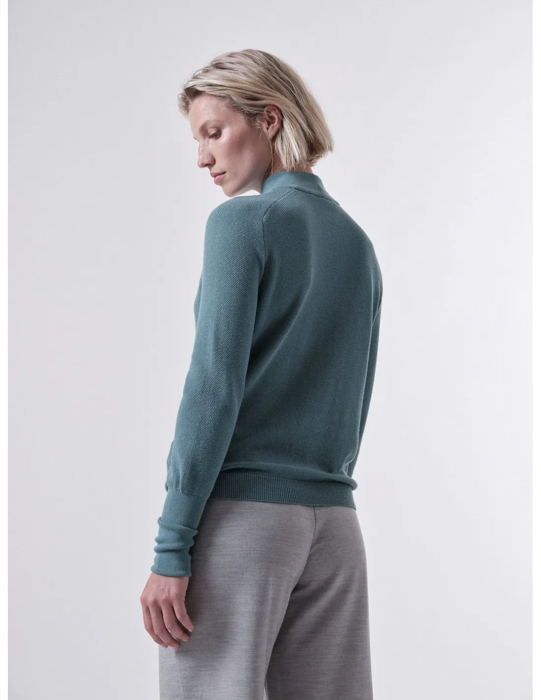 PULL LUPETTO IN COTONE BIOLOGICO TRICOT