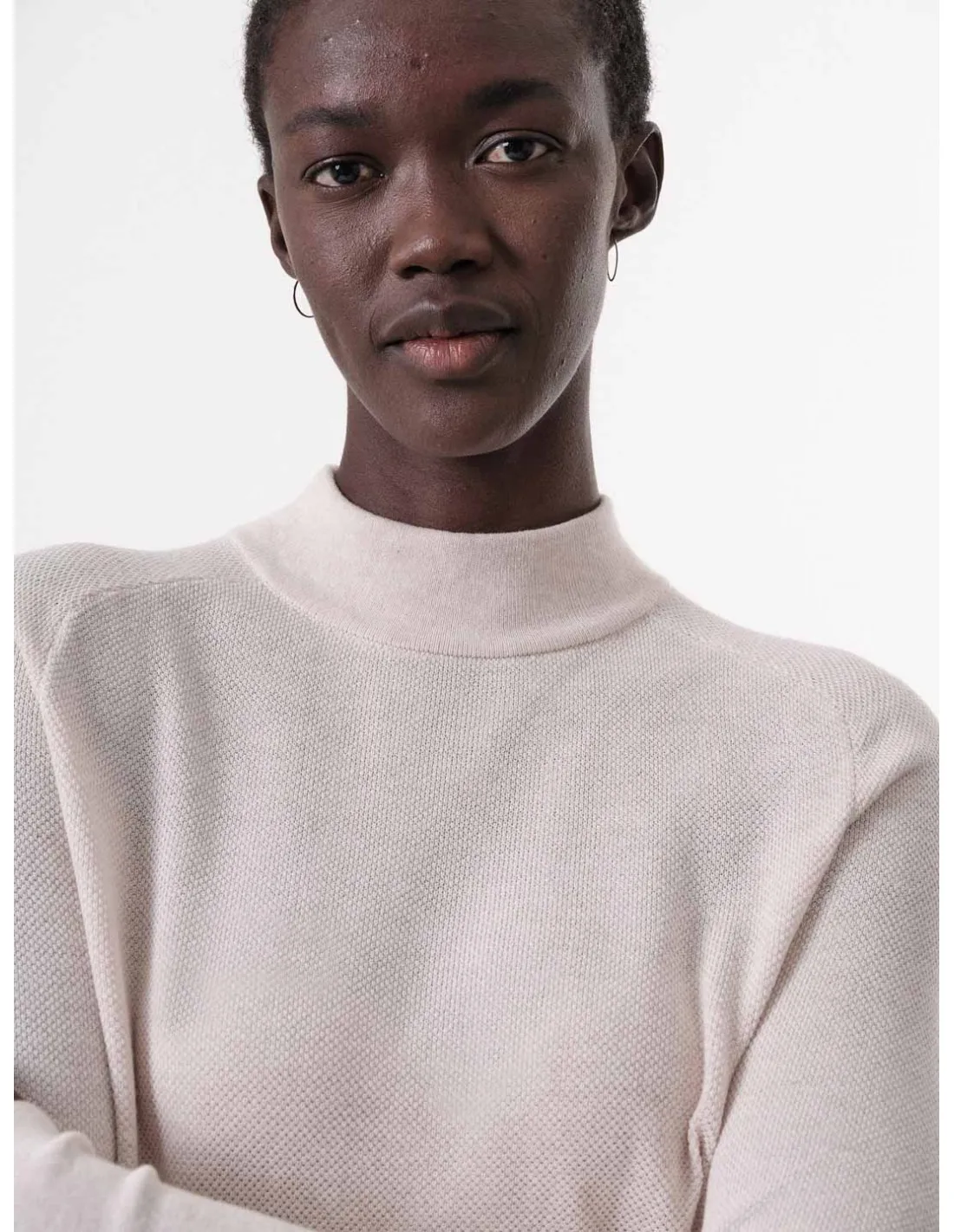 PULL LUPETTO IN COTONE BIOLOGICO TRICOT