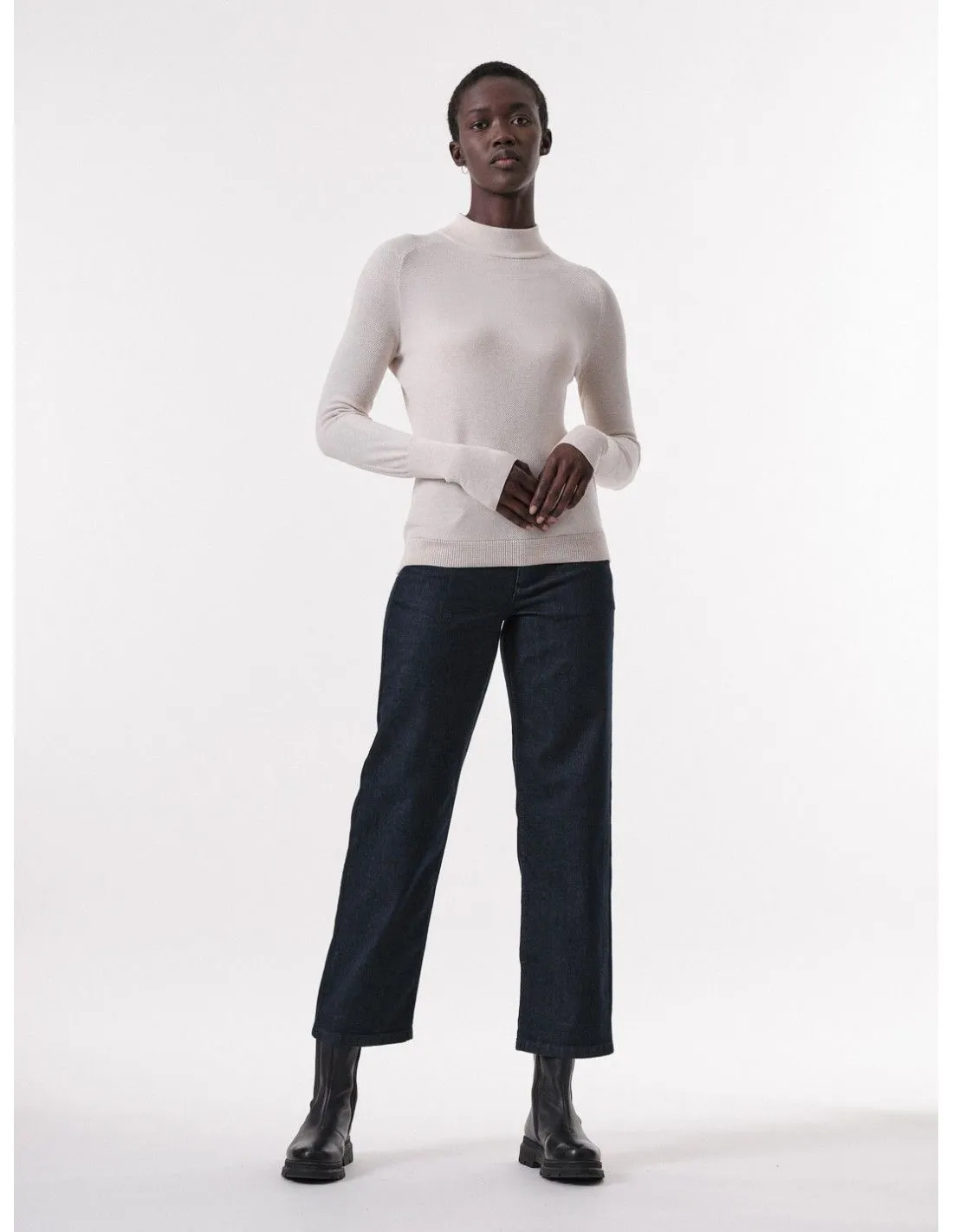 PULL LUPETTO IN COTONE BIOLOGICO TRICOT
