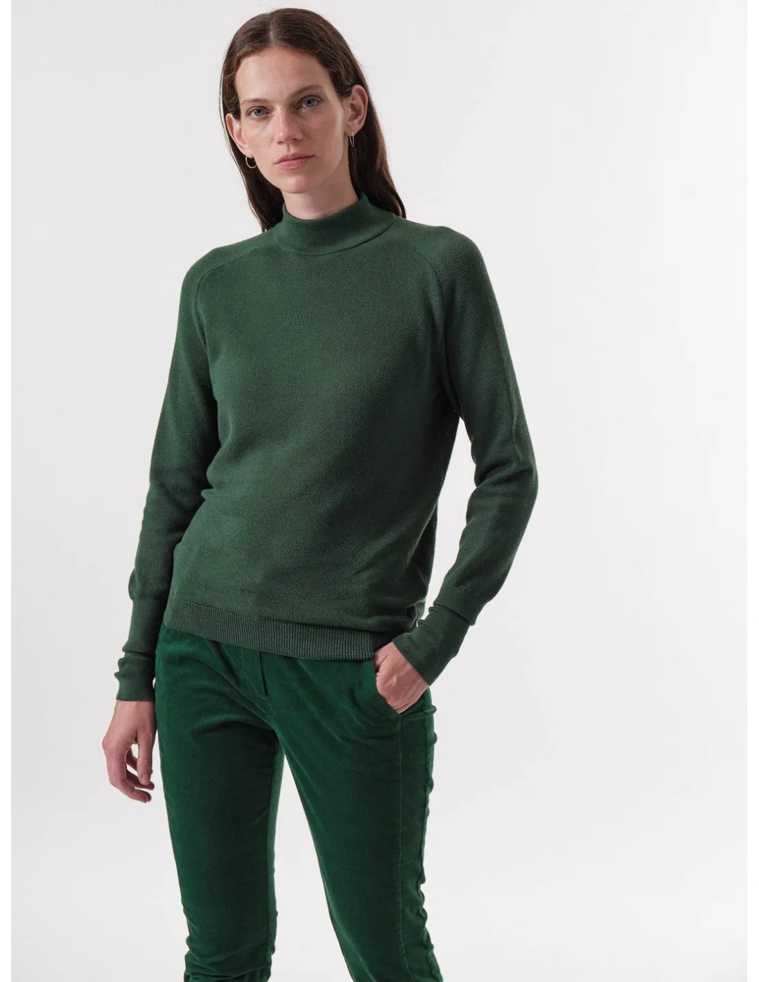 PULL LUPETTO IN COTONE BIOLOGICO TRICOT
