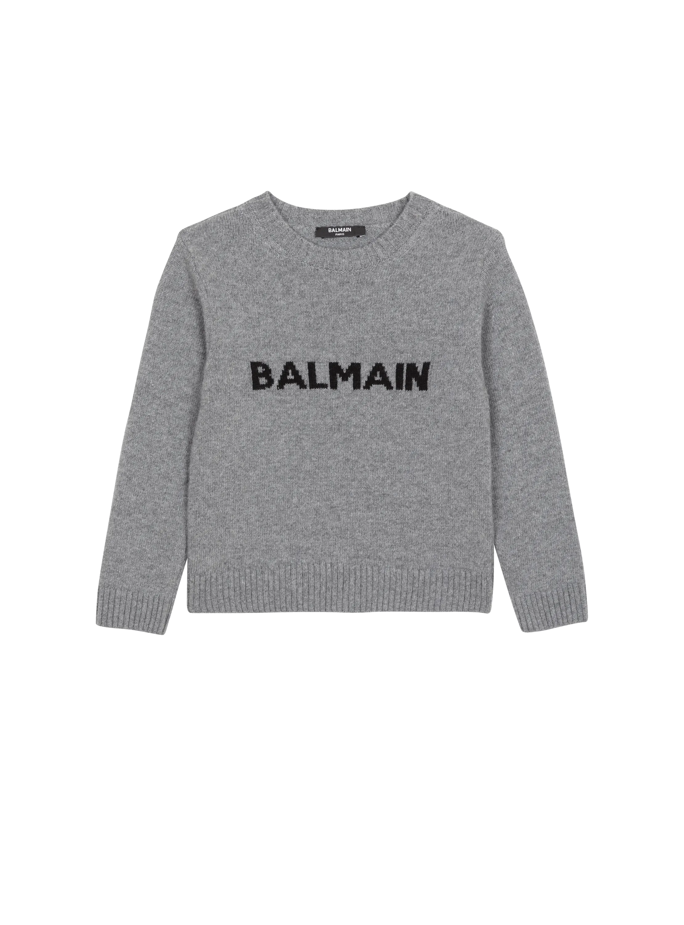 Pullover in maglia con logo Balmain